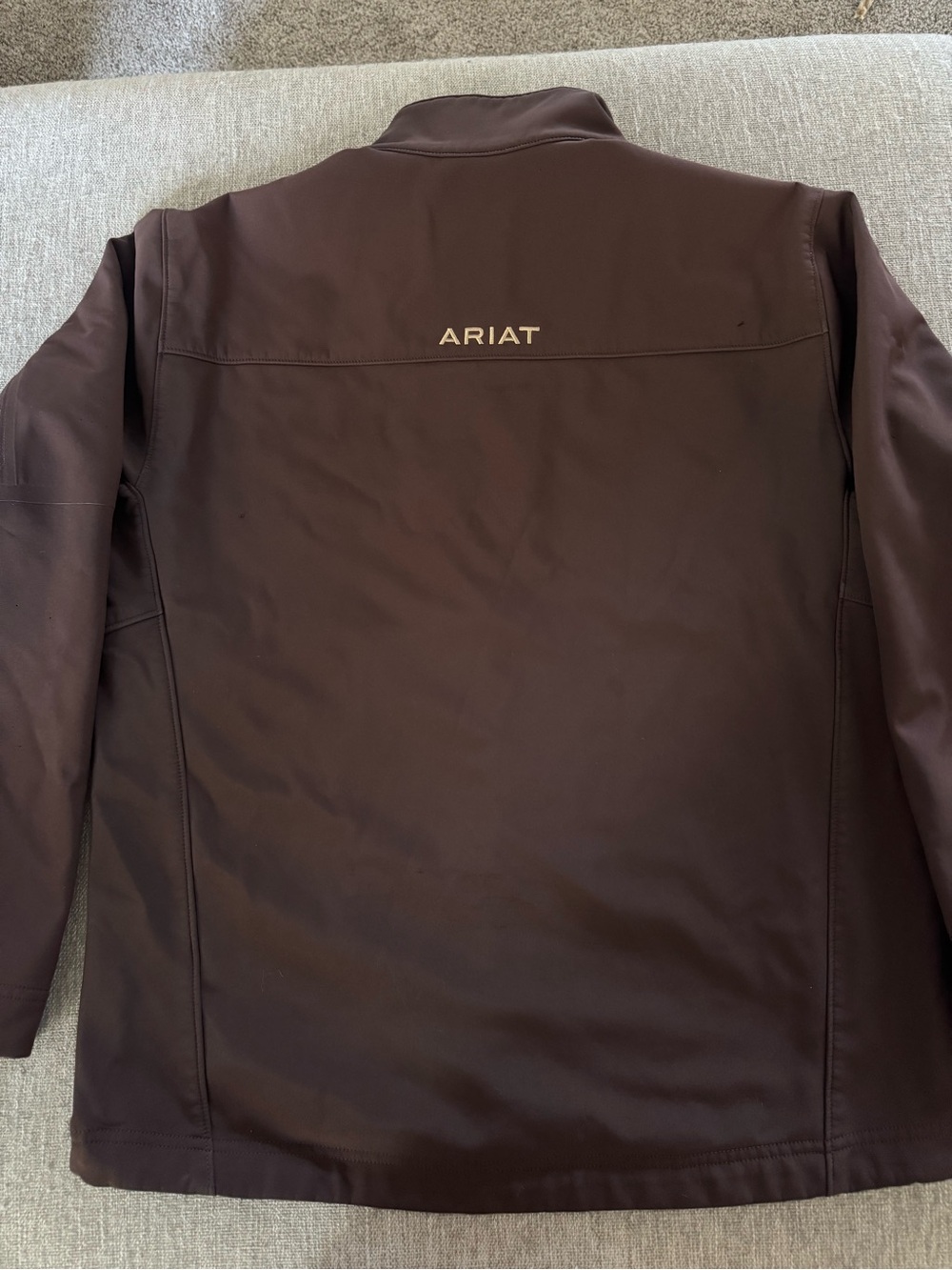 Ariat Men's Dark Brown Softshell Windbreaker Jacket - Picture 2 of 4